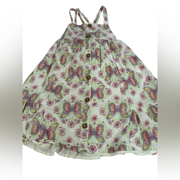 JOIE Butterfly Print Sundress with Button Details size:7 - Picture 2 of 7